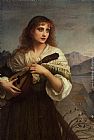 Lute Canvas Paintings - Francesca and Her Lute
